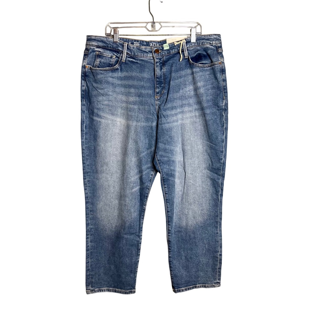 a.n.a Mid-Rise Boyfriend Jeans Size 38 Waist Relaxed Straight‎ Leg Comfort NWT